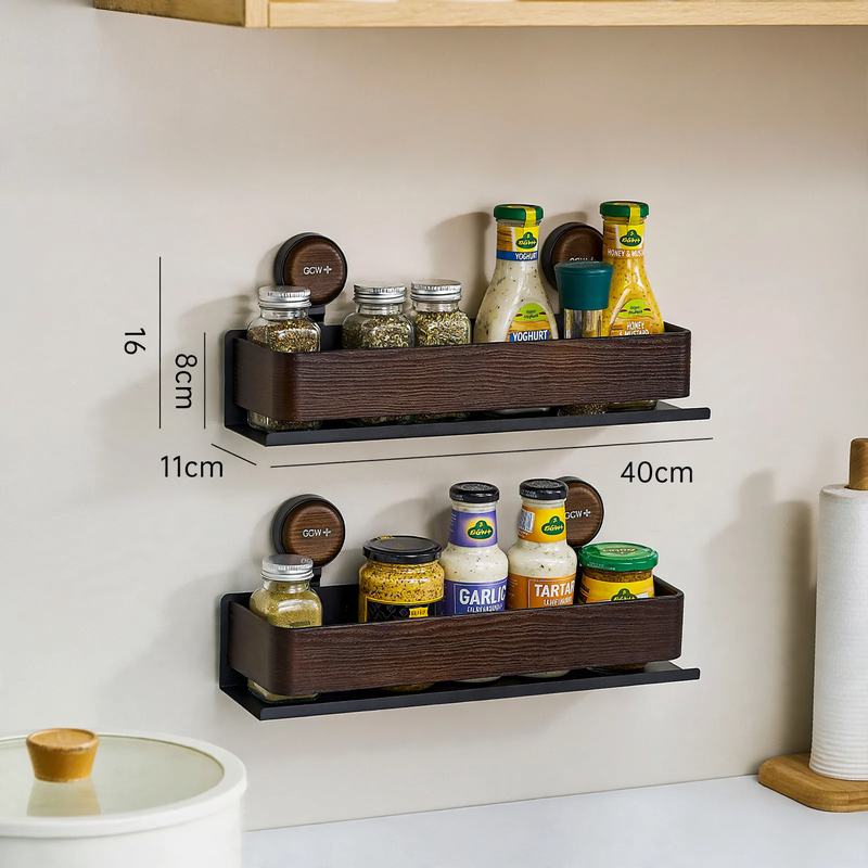 Suction Cup Wall Shelf for Kitchen, Plastic