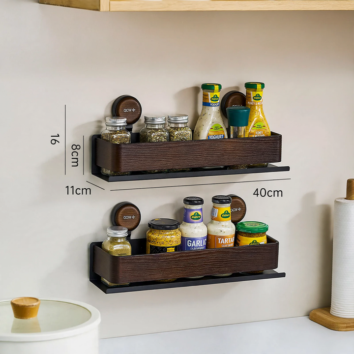 Suction Cup Wall Shelf for Kitchen, Plastic