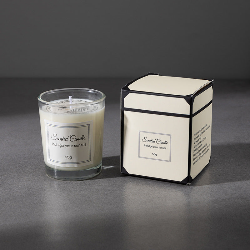 Scented candle in cup shape, soy wax