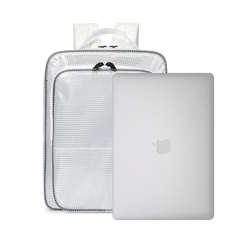 Antistatic PVC backpack, transparent