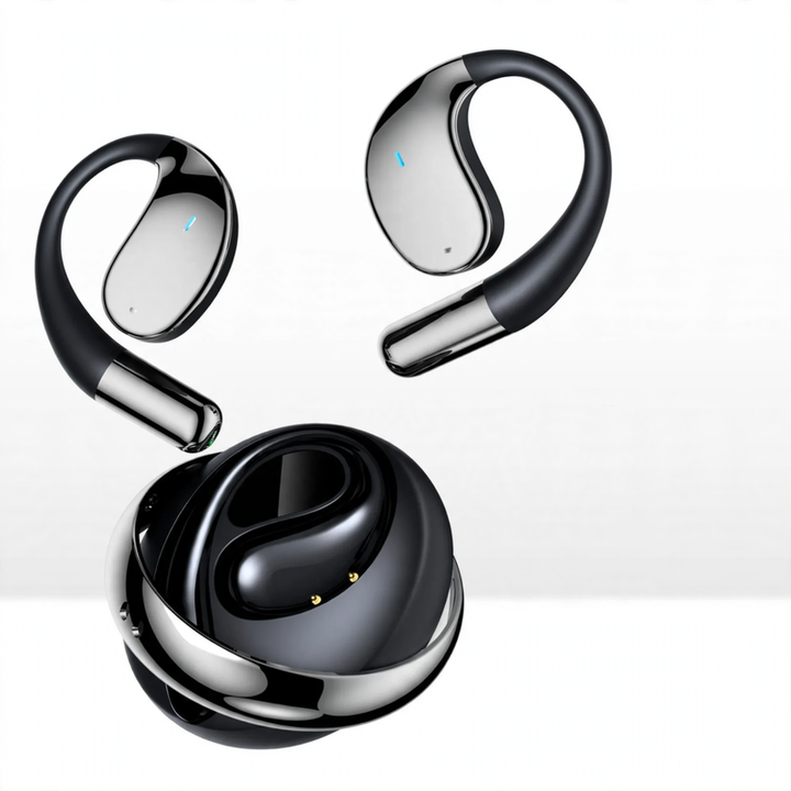 Open wireless earbuds for hanging