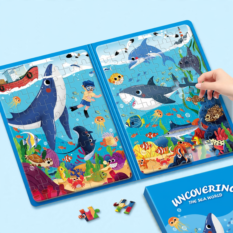 Wood Puzzle Set Little Explorer, 6 Designs