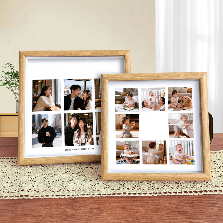 Wood picture frame, rectangular