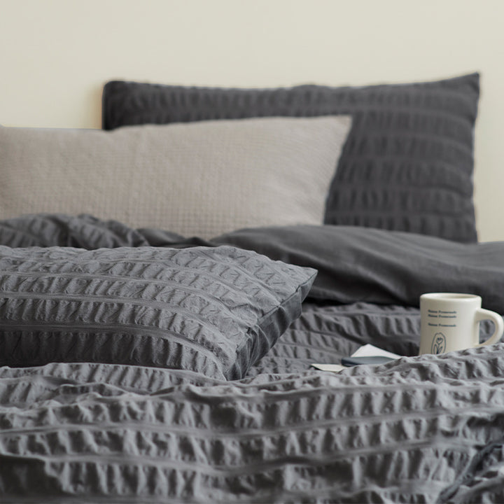 Cotton bedding set, 4-piece, bubble pattern