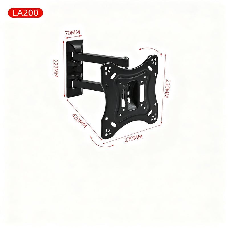 TV wall mount, swiveling and tiltable