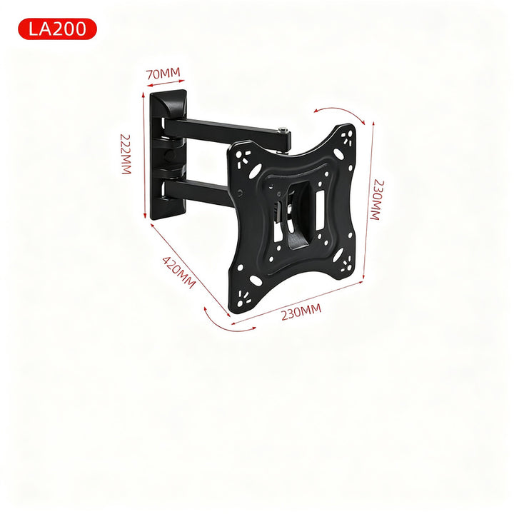 TV wall mount, swiveling and tiltable