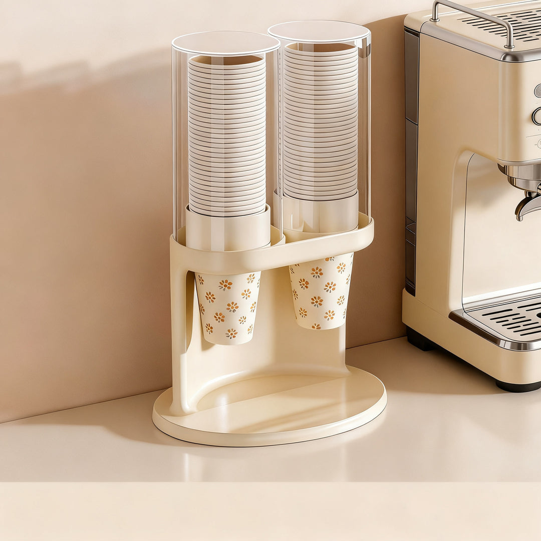 Wall-mounted cup holder, single and double