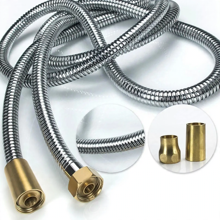 Stainless steel shower hose, 150–200 cm
