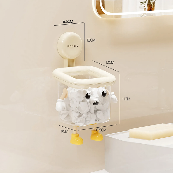 Wall-mounted storage basket with suction cup, model DA1426