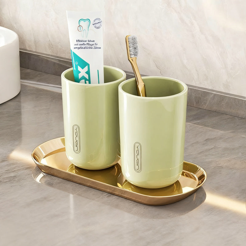 Portable toothbrush cup made of plastic