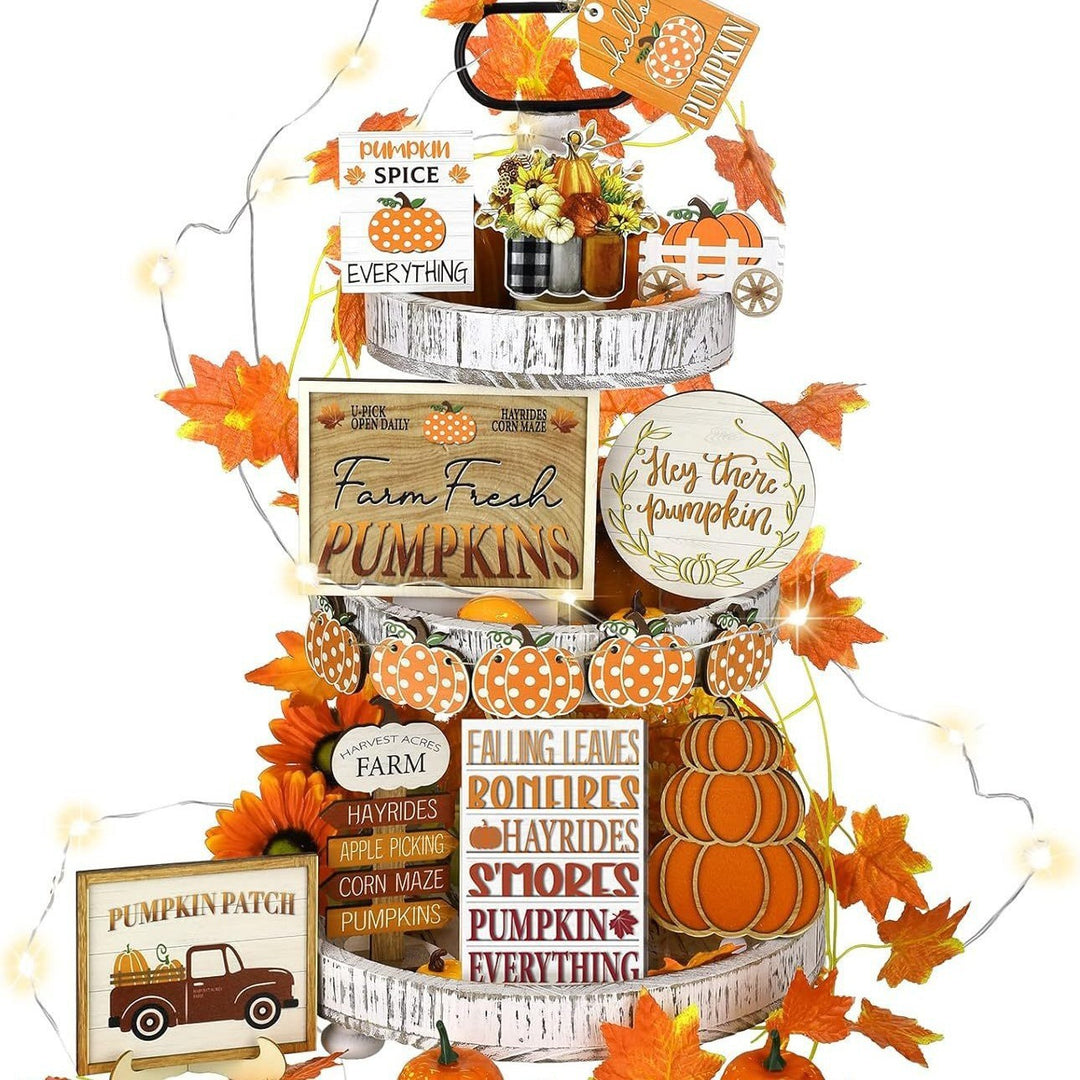Wood decoration tray, multi-layered