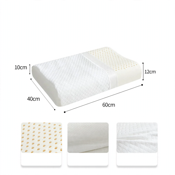 Natural latex pillow with massage function, 40×60 cm