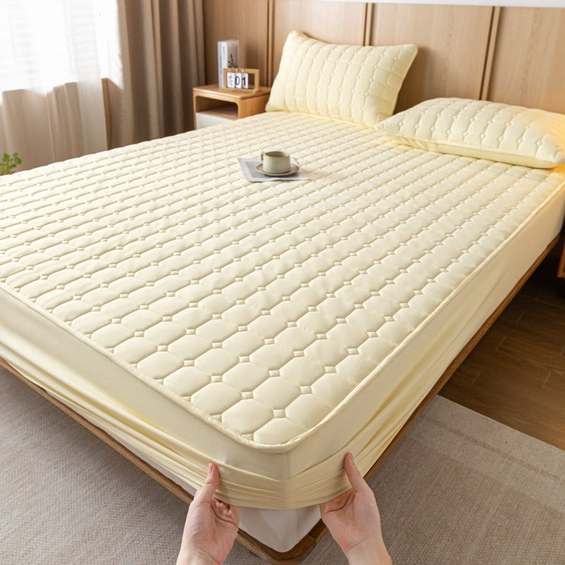 Fitted sheet, synthetic, padded