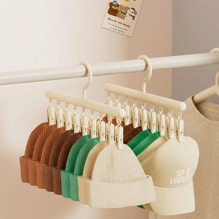 Plastic drying rack, one-piece, shoulder-friendly