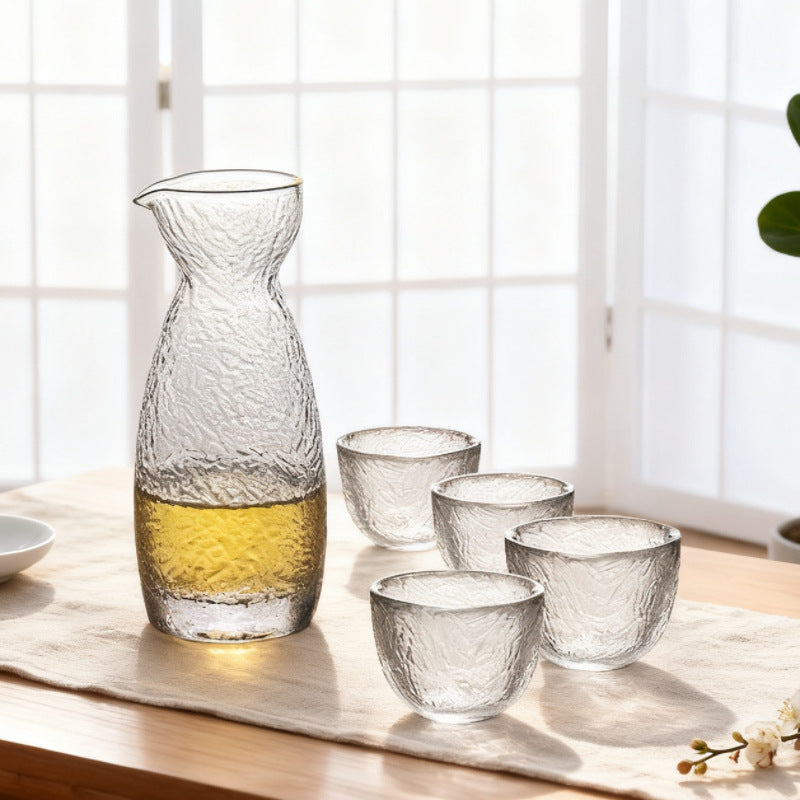 Glass tumblers, approx. 200 ml, with wave pattern