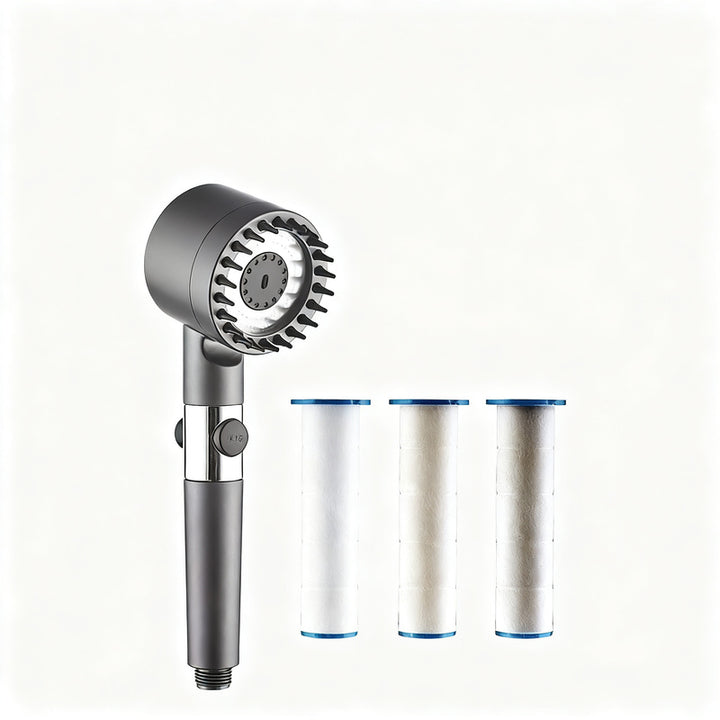 Shower head with filter and massage function