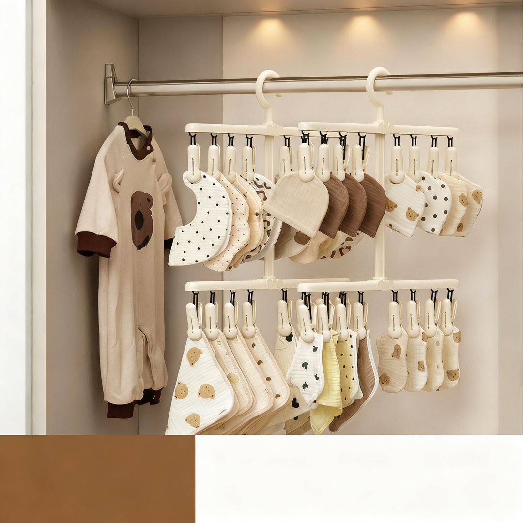 Foldable drying rack with clips