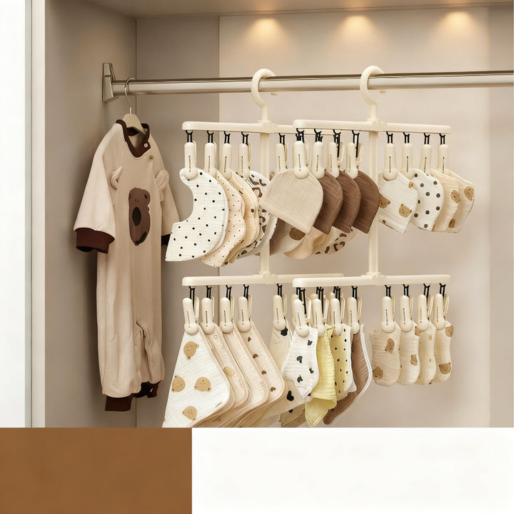 Foldable drying rack with clips