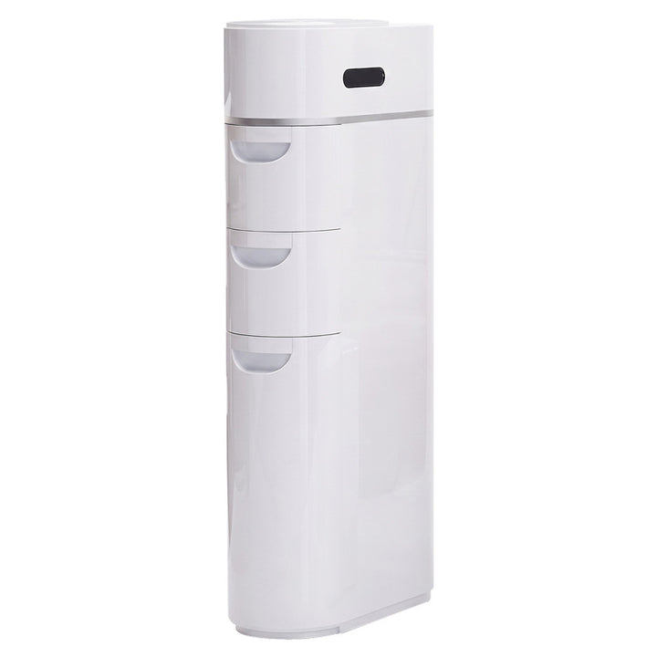 Narrow bathroom drawer cabinet, PP plastic
