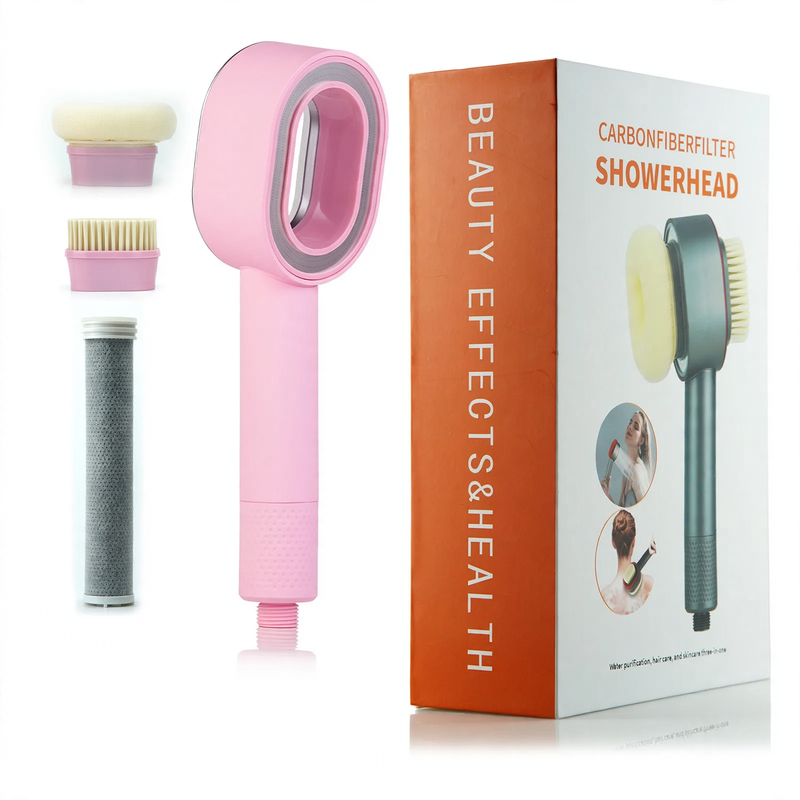 3-in-1 Shower head with massage function, plastic