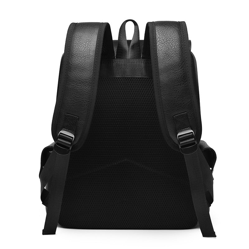 Backpack made of PU leather, 20–35 L, vintage style