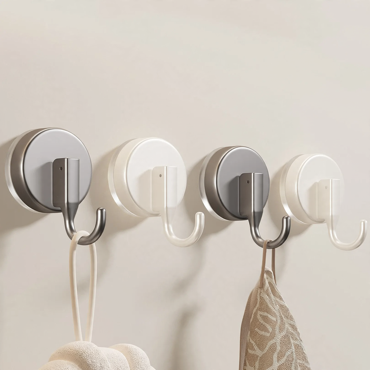 Suction cup hooks, set of 4, plastic
