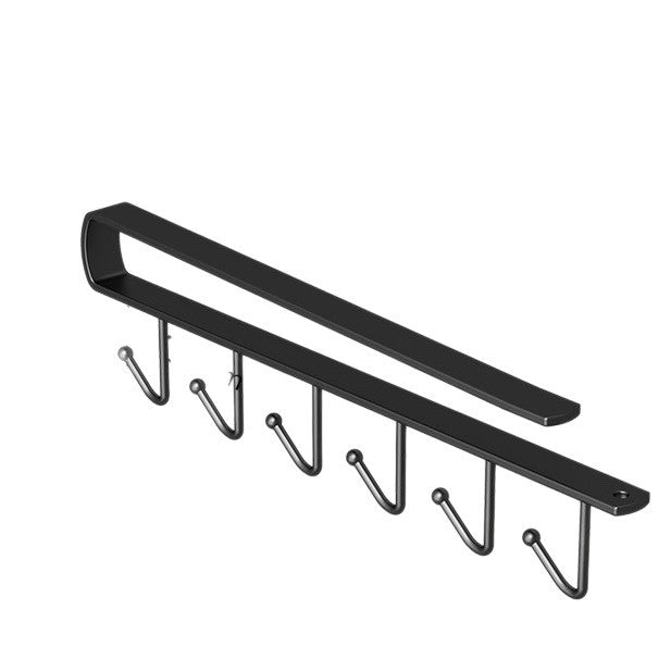 Kitchen hooks for under cabinets, 6-piece row
