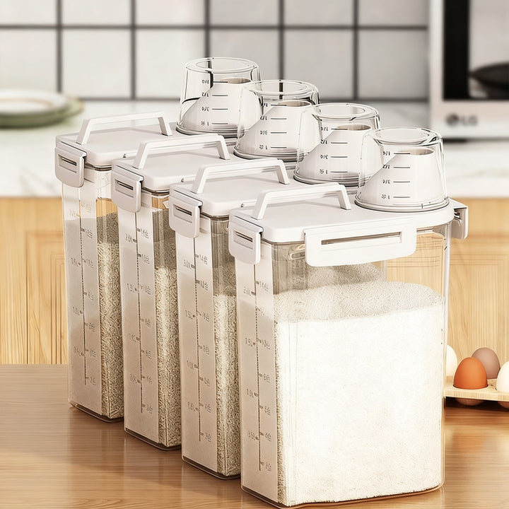 Plastic storage container with lid, airtight