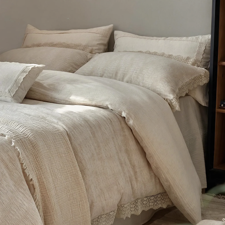 Linen-Cotton-Bedding-Set, 4-piece