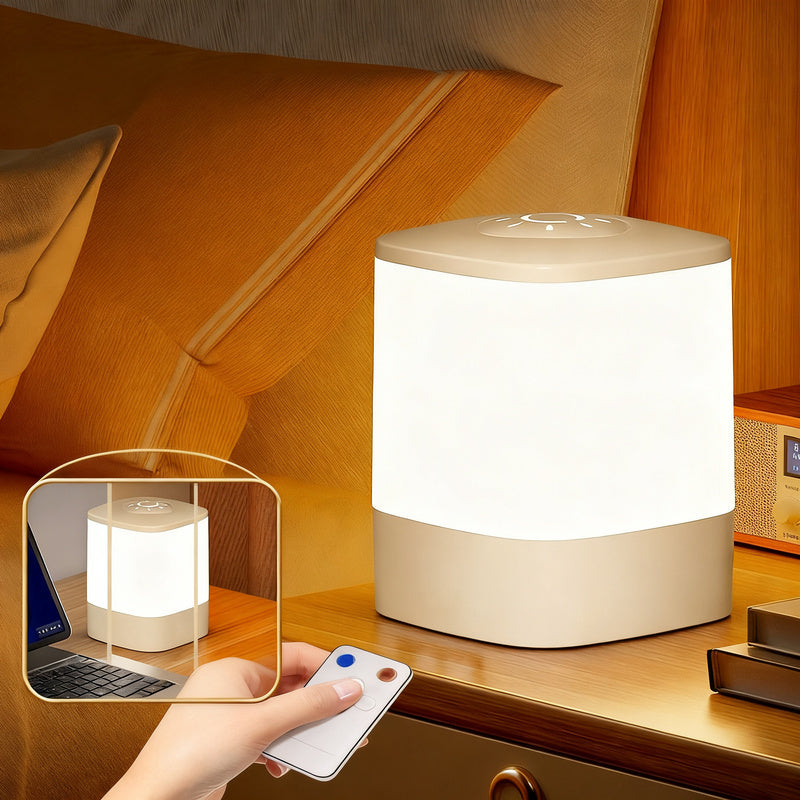 Nightstand lamp with clock and touch control