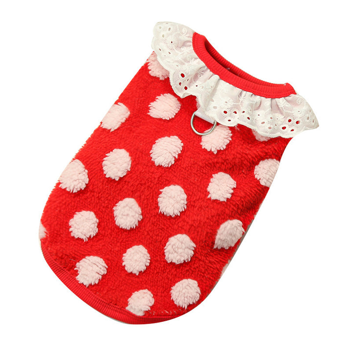 Dog vest with floral pattern, princess style