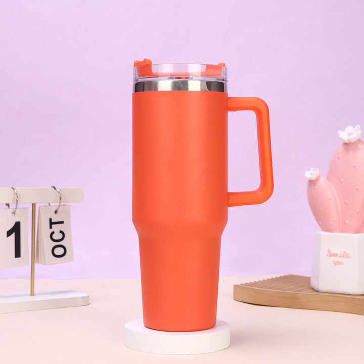 Insulated cup 40oz with straw and handle