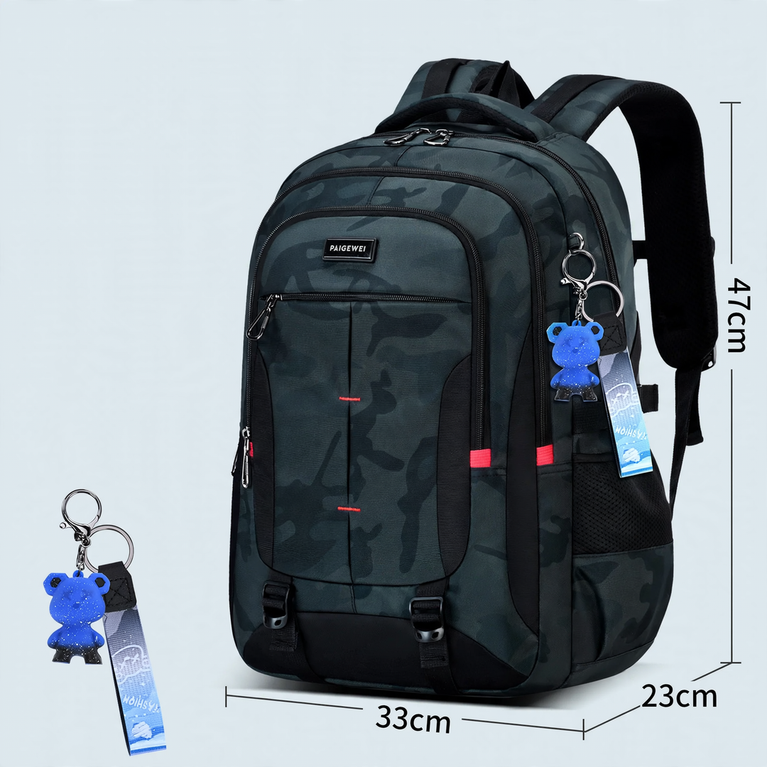 School backpack with roll-top closure, large
