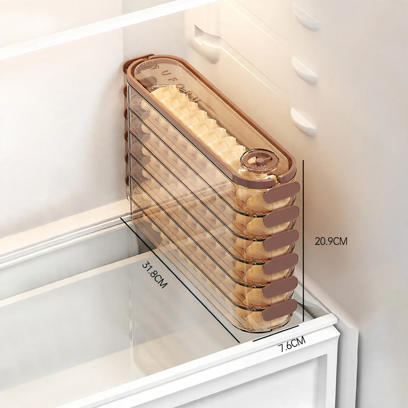 Multi-layer plastic storage box for frozen food