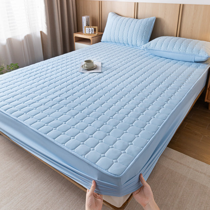 Fitted sheet, synthetic, padded