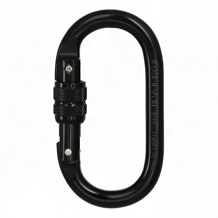 Steel carabiner for climbing, 25 KN