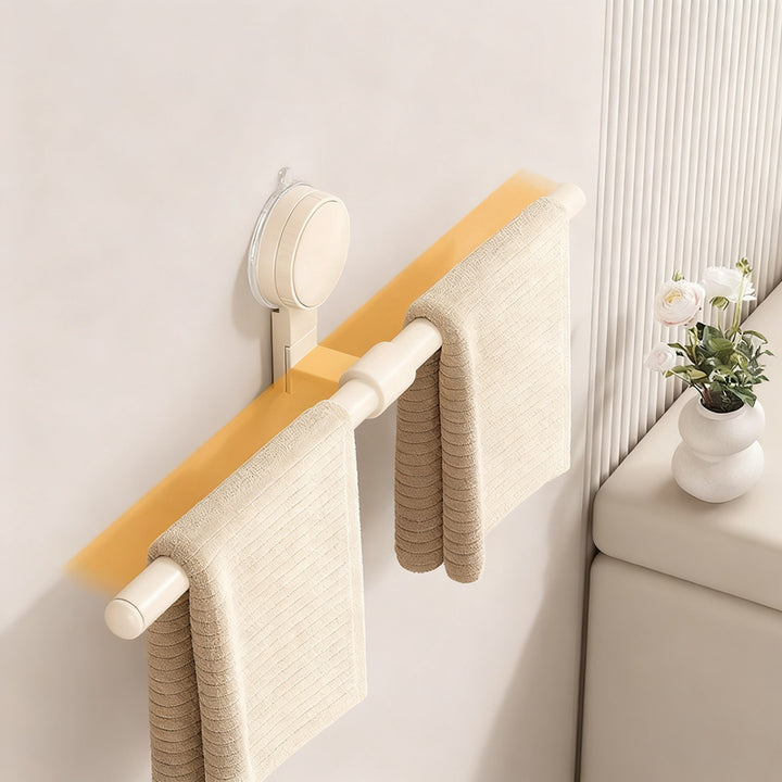 Extendable towel bar with suction cup