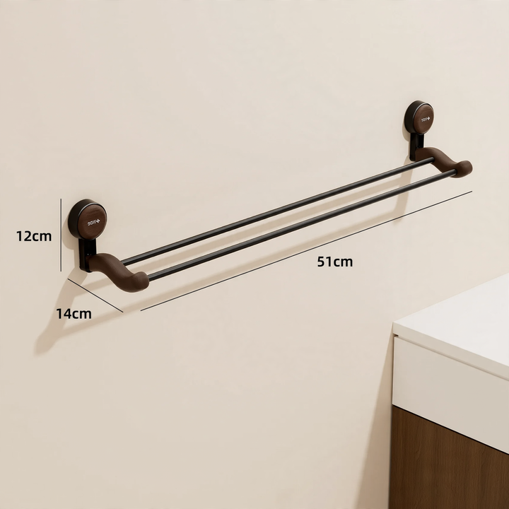 Suction Cup Towel Holder, Double Layer, No Drilling