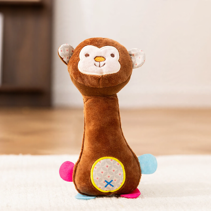 Plush animal toy with squeaker for dogs and cats