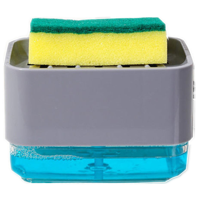 Soap dispenser with sponge and cleaning cloth