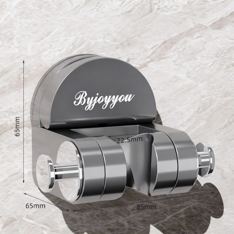 Shower head holder with suction cup, adjustable