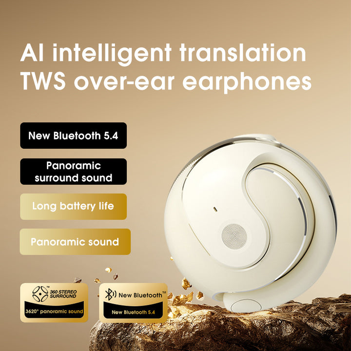 Open Bluetooth earbuds with AI translation, not in-ear