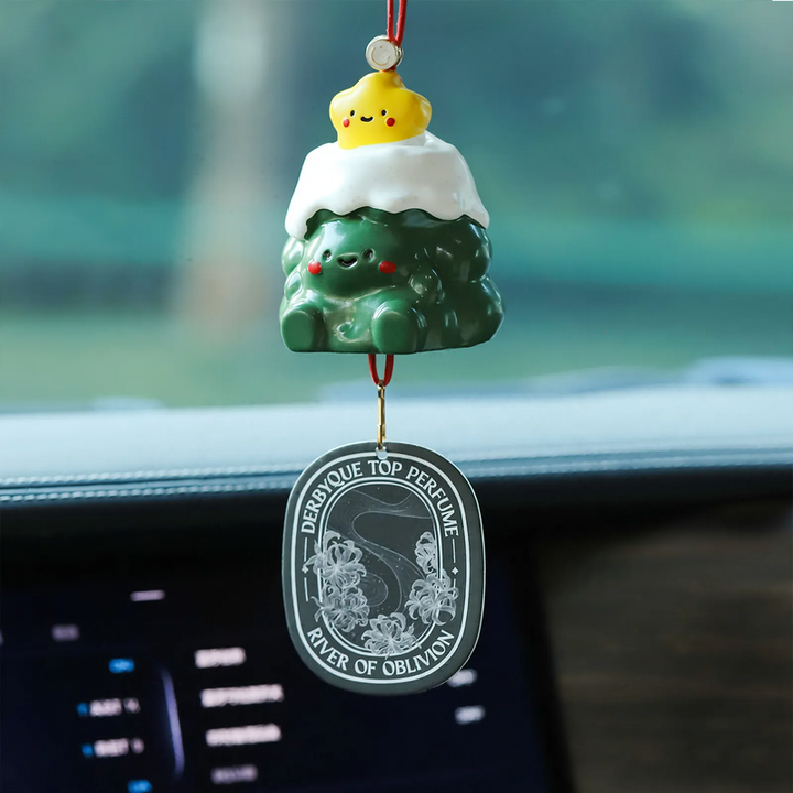 Christmas tree car scent hanger with fragrance pads