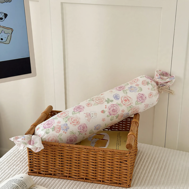 Cotton baby side sleeper pillow, cylindrical