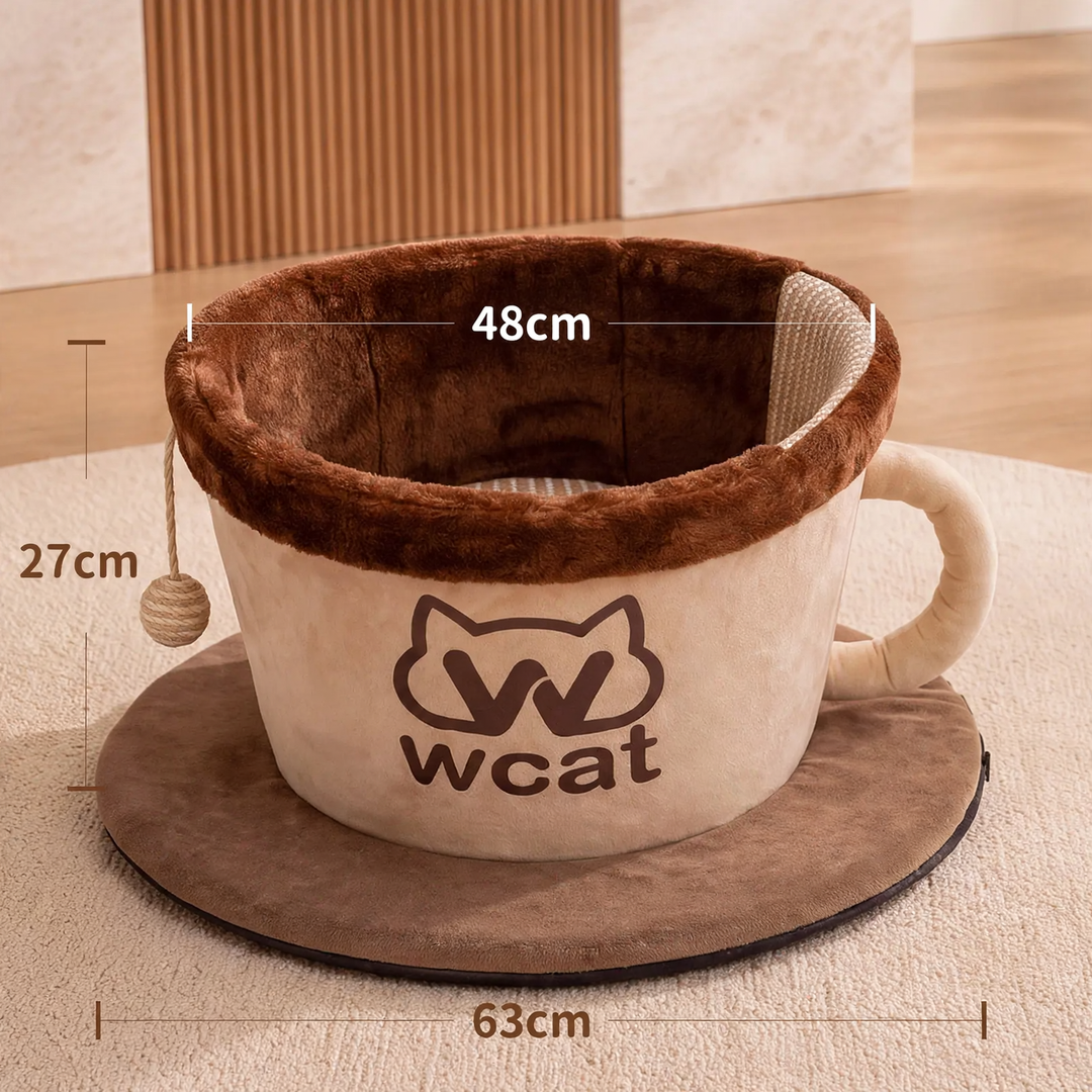 Cat bed with scratching option and play function