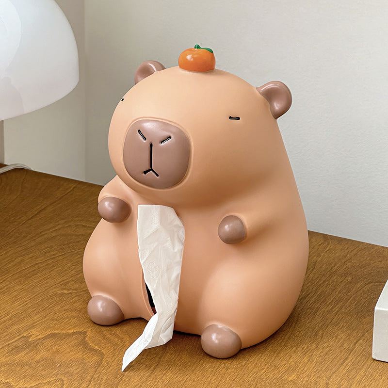 Paper towel box, Capybara design, plastic