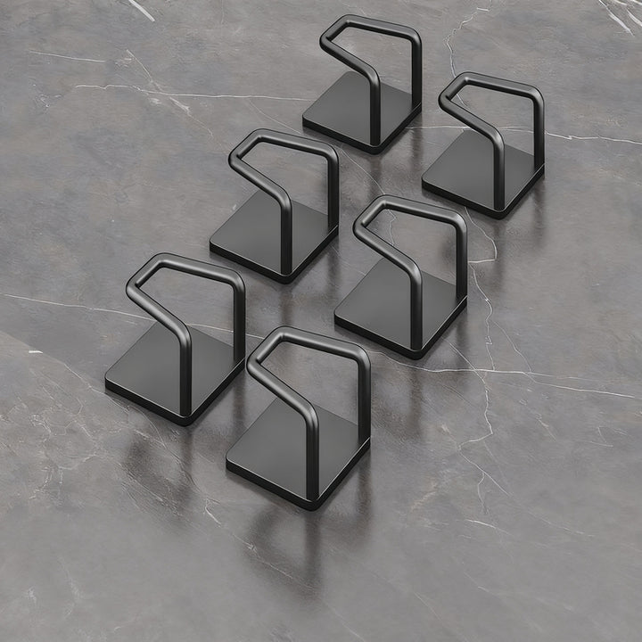 Stainless steel wall hooks without drilling, set of 6/8