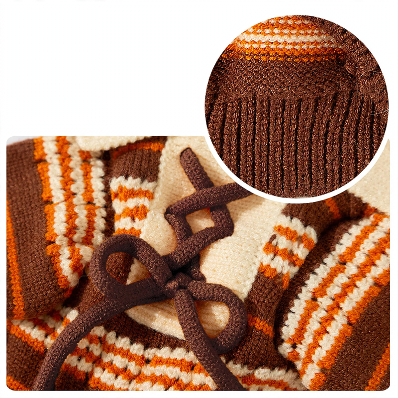 Striped cardigan for small dogs, autumn and winter
