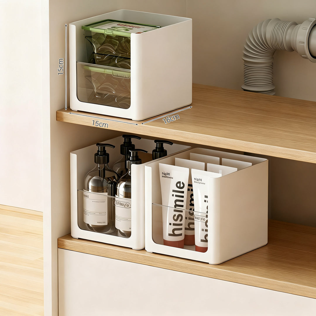 Organizer for bathroom cabinet