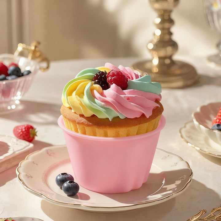 Silicone egg cups, round, 9×9×7 cm